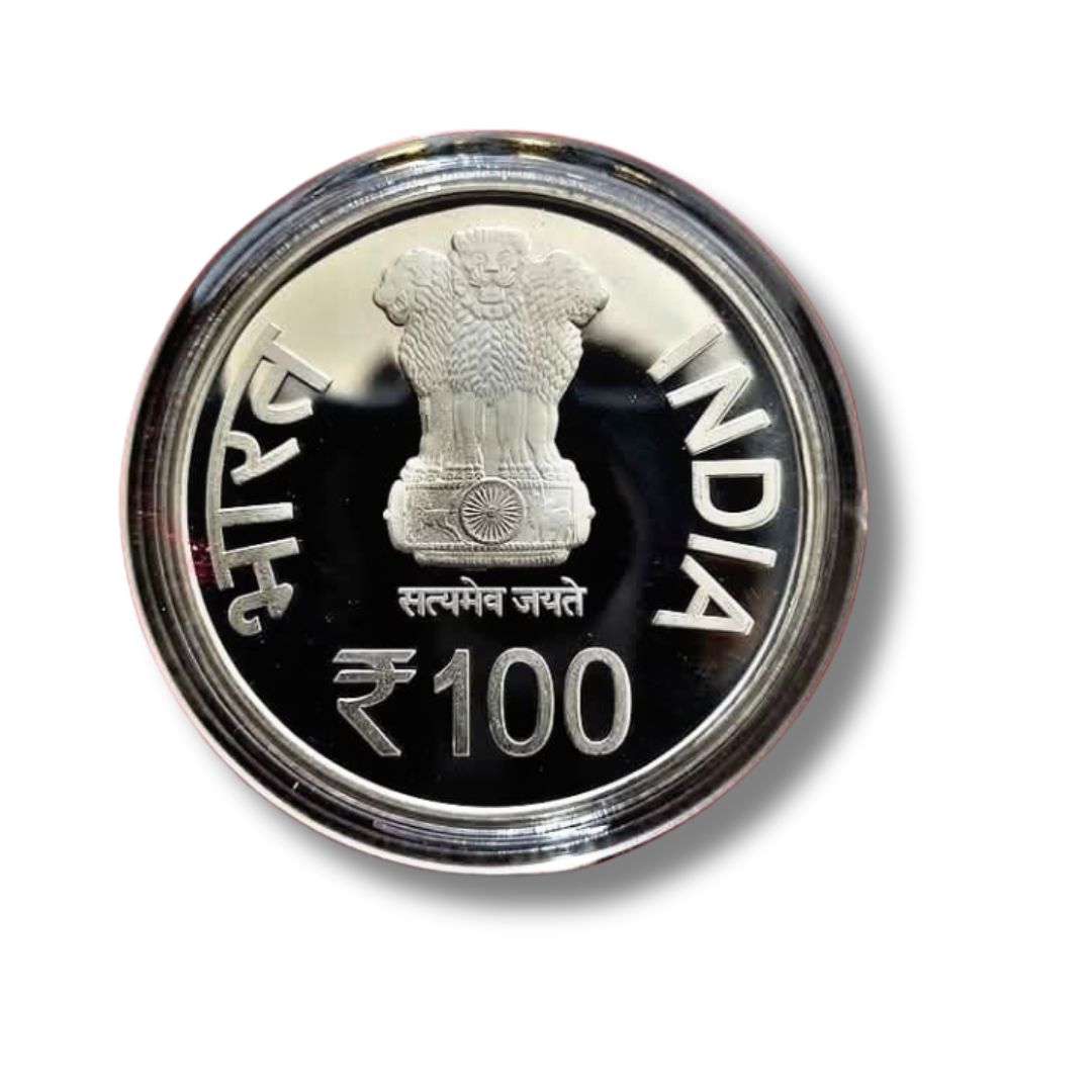 2018 Rs 100 Silver Coin – Atal Bihari Vajpayee Birth Anniversary Proof Set | Mumbai Mint | Wooden Box