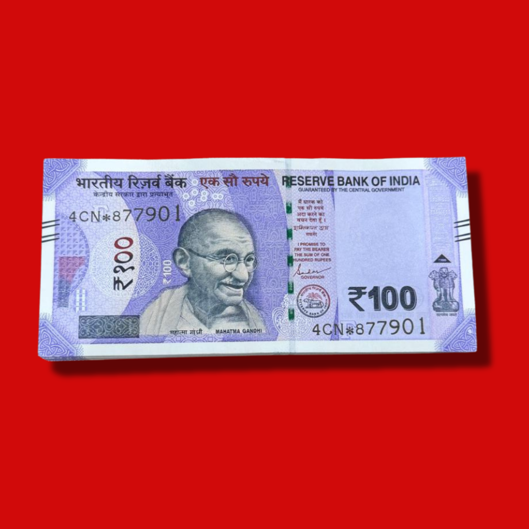 Rs 100 Star Note Packet 877901 Gov Shaktikant Das Rare - Collection Bazzar