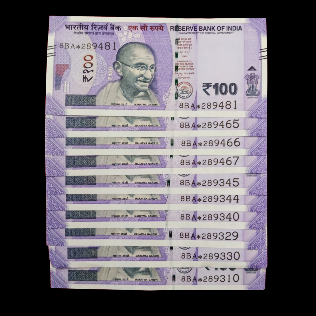Rs 100 Star Notes 10 Set Lot Rare Collectible - Collection Bazzar