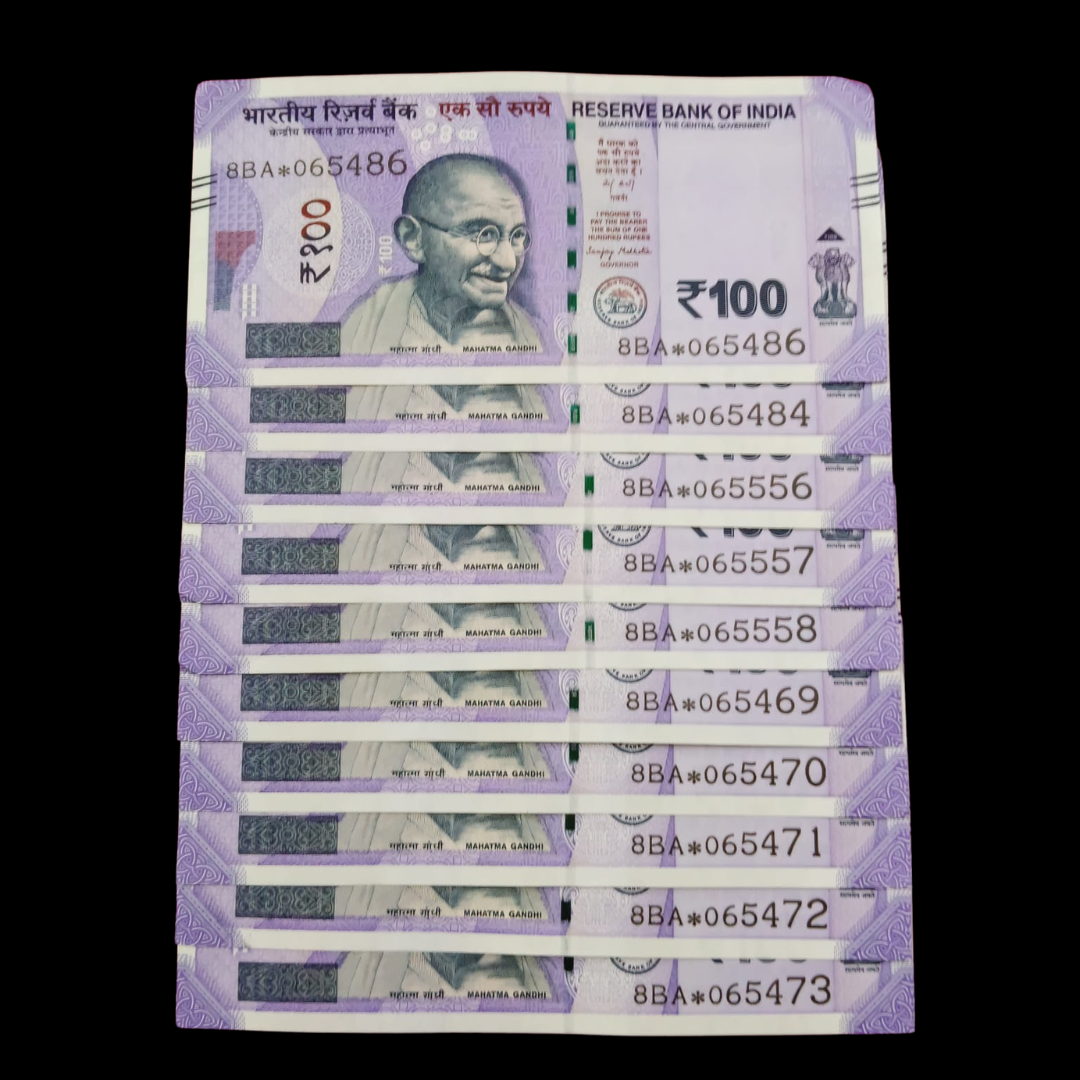 Rs 100 Star Notes 10 Set Lot Rare Collectible - Collection Bazzar