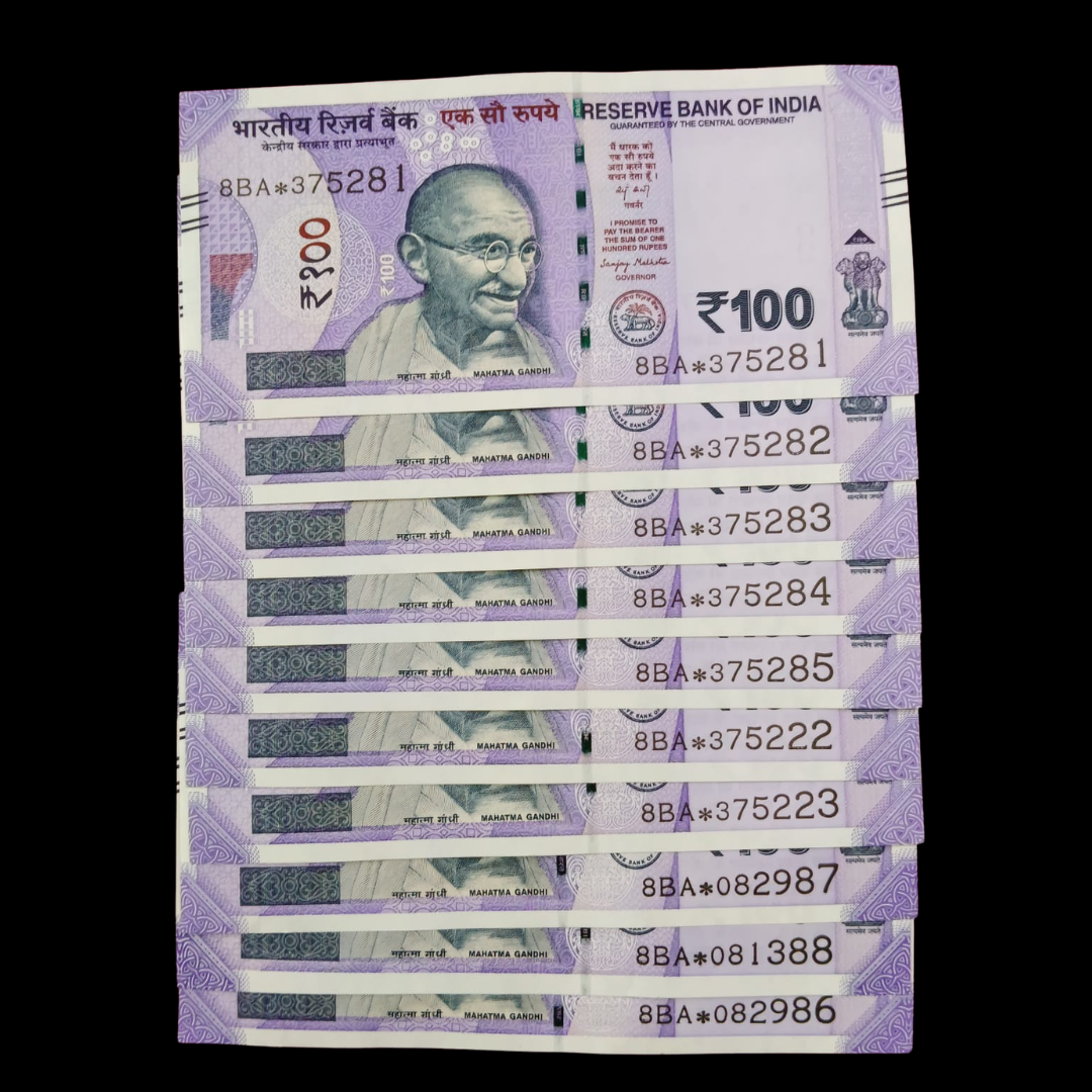Rs 100 Star Notes 10 Set Lot Rare Collectible - Collection Bazzar