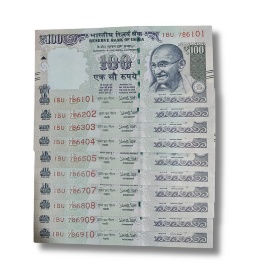 Rs. 100 Note Super Fancy  786101-786909 Starting 786 Note Series Governor Urjit Patel - Collection Bazzar