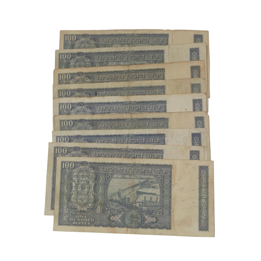 Rs 100 White strip Note sign by S jaggannathan Rare 500 rs each note - Collection Bazzar