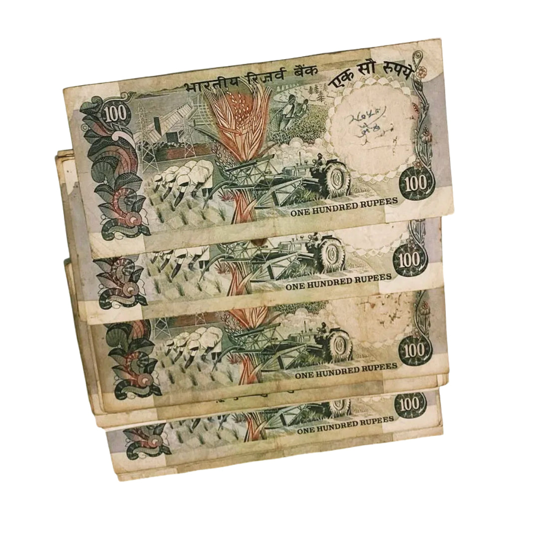 Rs 100 agriculture 10 notes price 1500 governor s vaikatraman  rare collectible - Collection Bazzar