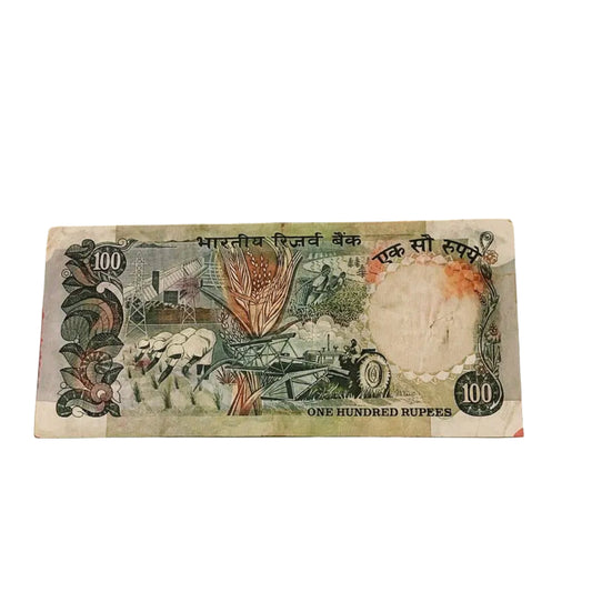 Rs 100 agriculture note 397786 ending 786 holy bismillah number governor r n malhotra rare collectible - Collection Bazzar