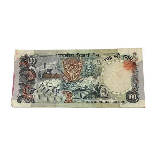 Rs 100 agriculture note 786910 starting 786 holy bismillah number governor r n malhotra rare collectible - Collection Bazzar