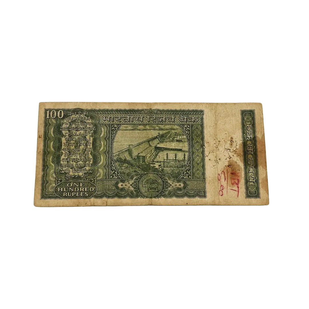 Rs 100 big size 496688 governor k r puri rare collectible - Collection Bazzar