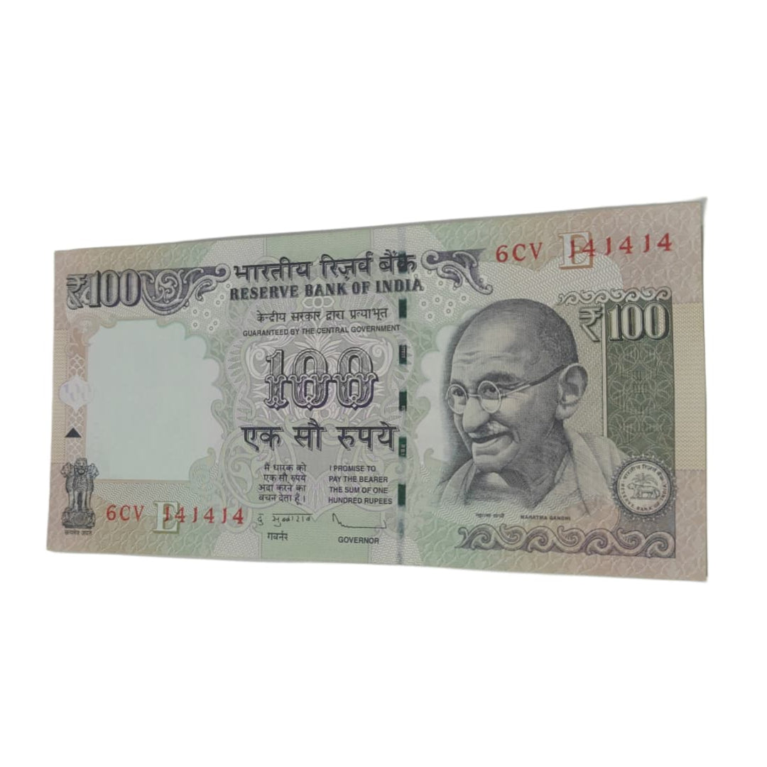 Rs 100 note Serial 141414 Triple Number | D Subbarao Rare Collectible Items - Collection Bazzar