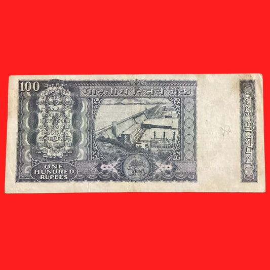 Rs 100 old White strip KR Puri AG87 428727 Rare governor - Collection Bazzar