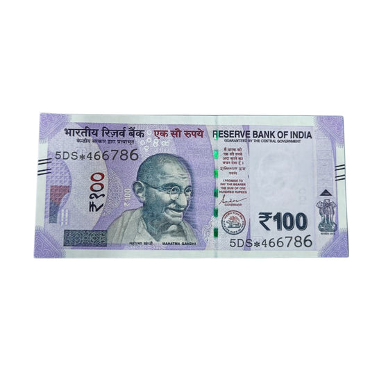 Rs 100 star note 466786  ending 786 holy bismillah number governor shaktikant das rare collectible - Collection Bazzar