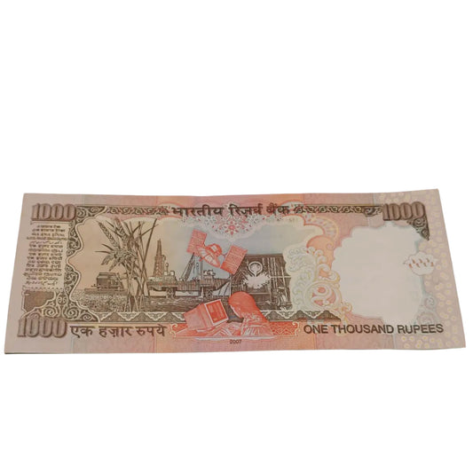 Rs 1000 fancy number all 999999 rare governor YV Reddy sign 2007 year - Collection Bazzar