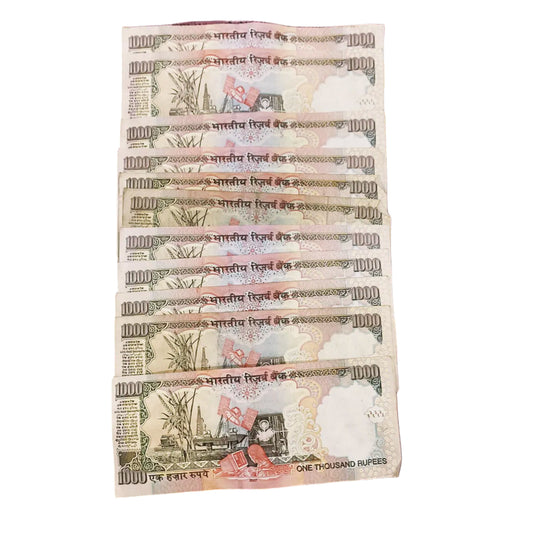 Rs 1000 note governor y v reddy rare collectible 10 pis lot - Collection Bazzar