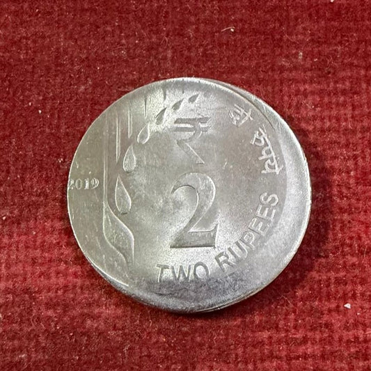 Rs 2 Coin Error & Misprint Print Shifting Error Coin Rare Item raindrop - Collection Bazzar