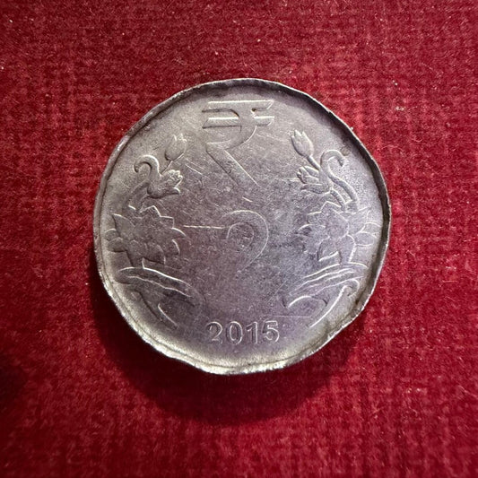 Rs 2 Coin Error & Misprint Thick Border Extra Metal 2018 Rare - Collection Bazzar