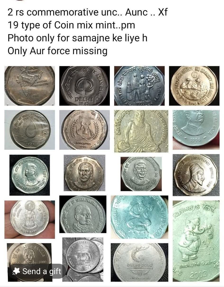 Commemorative coin
₹2 19 coin set rare - Collection Bazzar