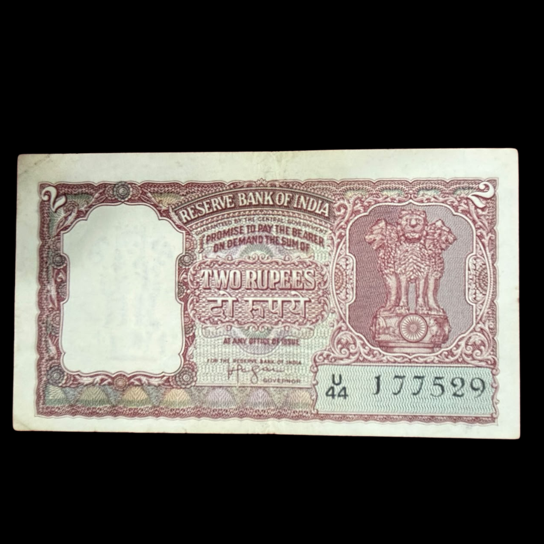 Rs 2 Half Tiger Red Note Governor Hvr Iyenger Rare Collectible - Collection Bazzar