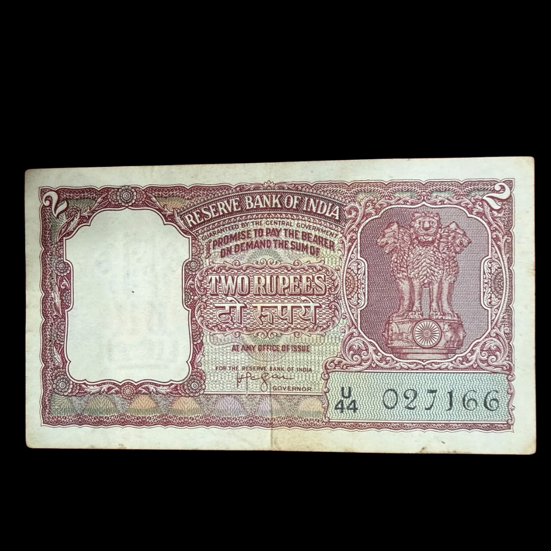 Rs 2 Half Tiger Red Note Governor Hvr Iyenger Rare Collectible - Collection Bazzar