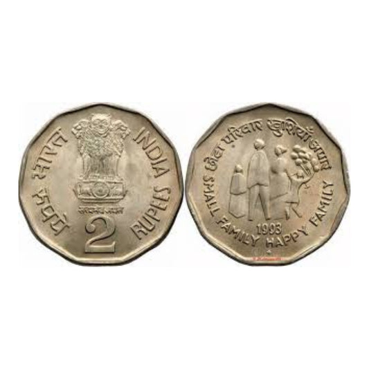 Rs 2 coin happy faimly collectible - Collection Bazzar
