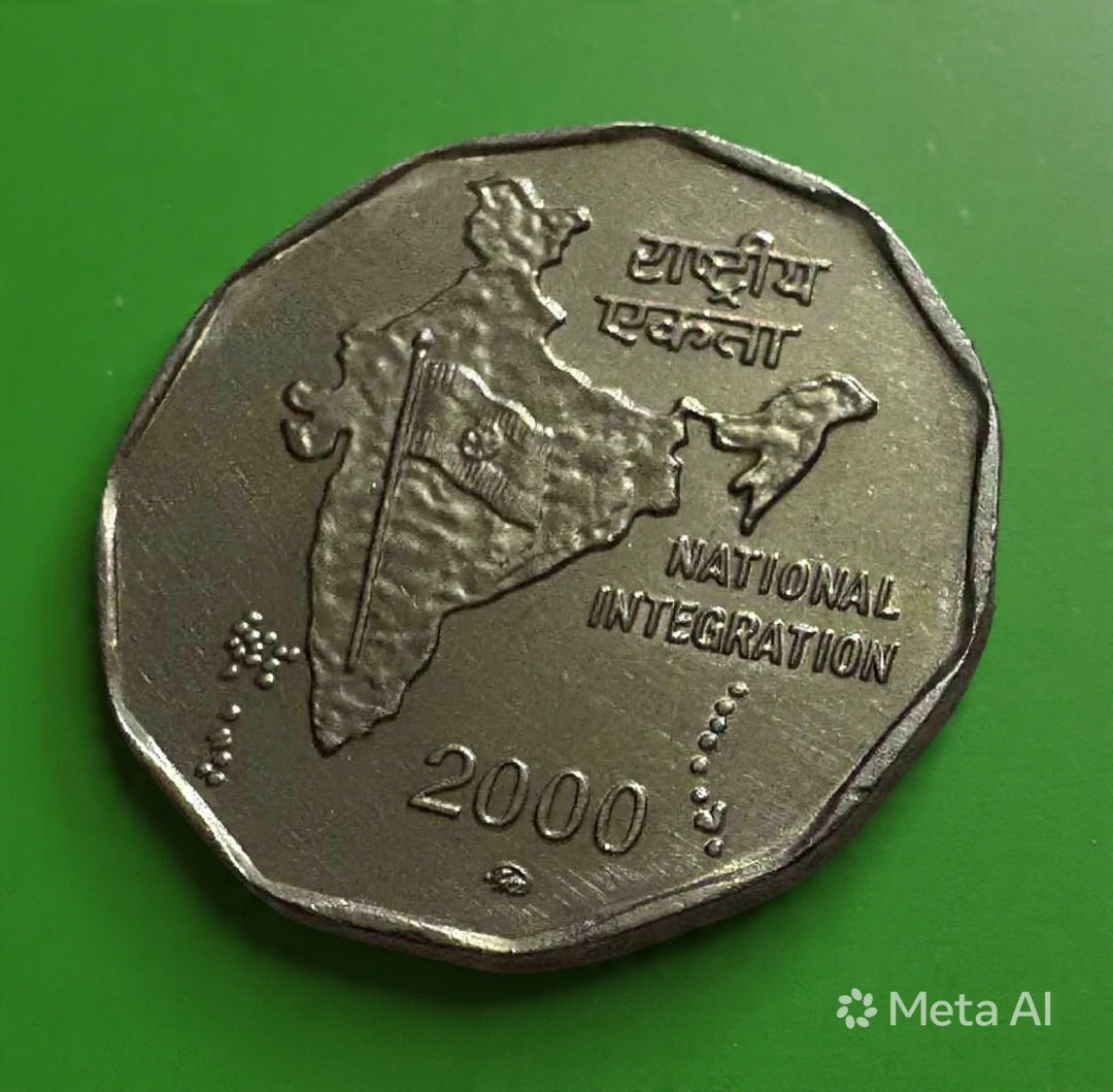 Rs 2 NATIONAL INTEGRATION Yr 2000 MOSCOW MINT SCARCEE - Collection Bazzar