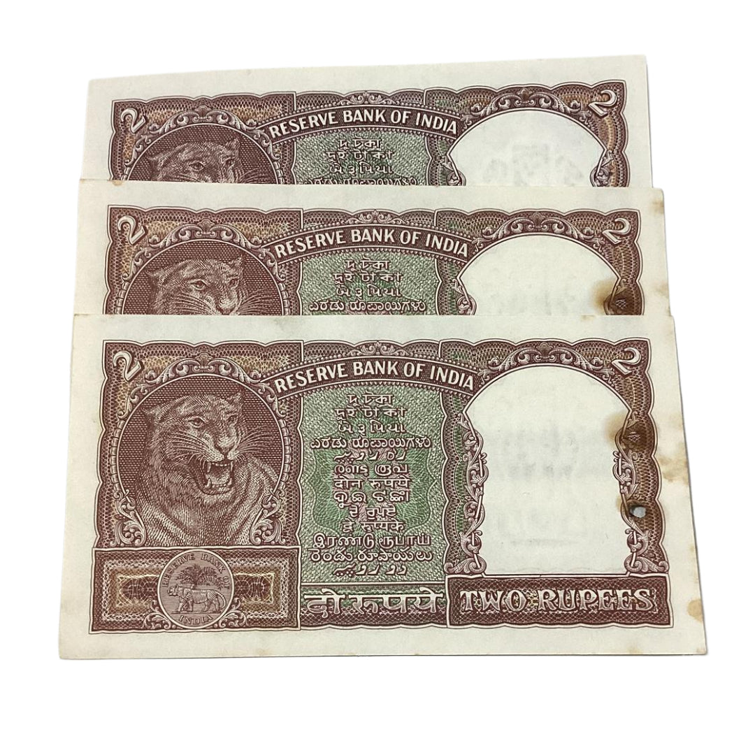 Rs 2 Note Each Price ₹1100 Governor p c bhattacharya rare collectible - Collection Bazzar