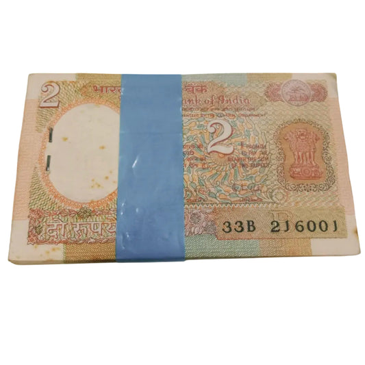 Rs 2 OLD Satellite issue serial packet 33B 216001 RN Malhotra SIGN - Collection Bazzar