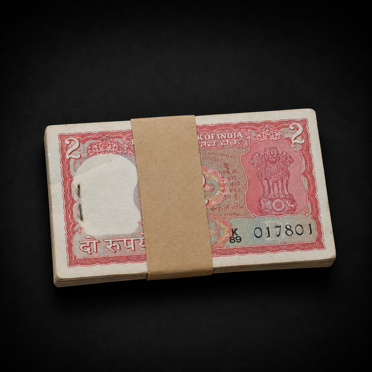 Rs 2 Old Tiger Issue Packet 017801 (017861 - 017869) Rare Packet - Collection Bazzar