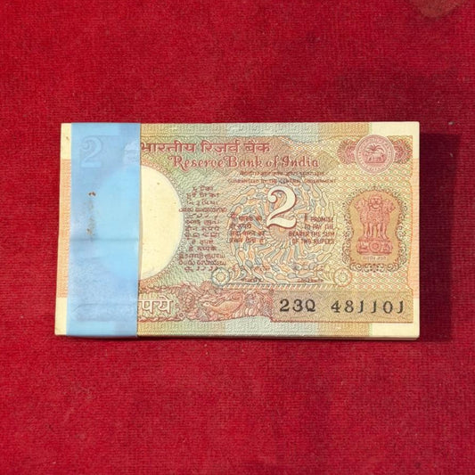 Rs 2 Satellite Note 100 Packet 481101-481200 R N Malhotra Signed - Collection Bazzar