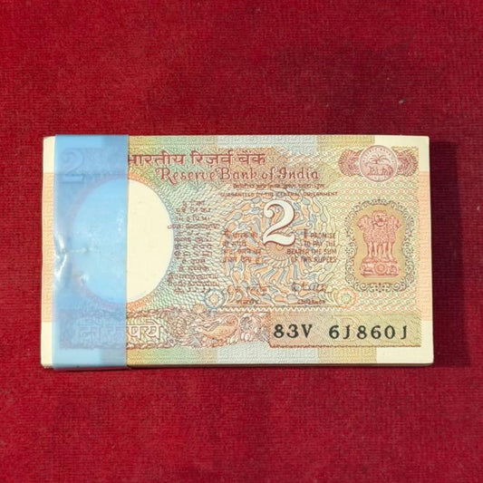 Rs 2 Satellite Note 100 Packet 618601-618700 R N Malhotra Signed  618618 - Collection Bazzar