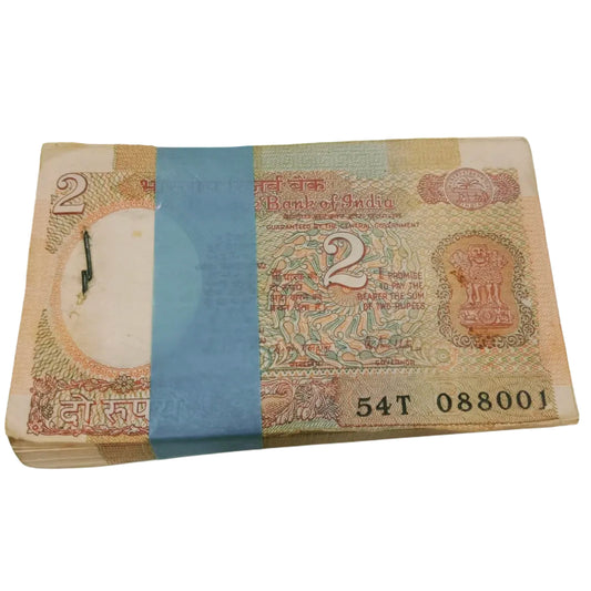 Rs 2 OLD Satellite issue serial packet 54T 088001(088088) RN Malhotra SIGN - Collection Bazzar