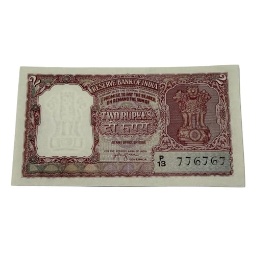 Rs 2 half tiger 776767 governor hvr iyenger  rare collectible - Collection Bazzar