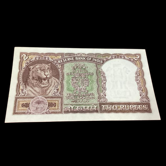 Rs 2 half tiger issue 574777 four times 7 governor hvr Iyenger - Collection Bazzar
