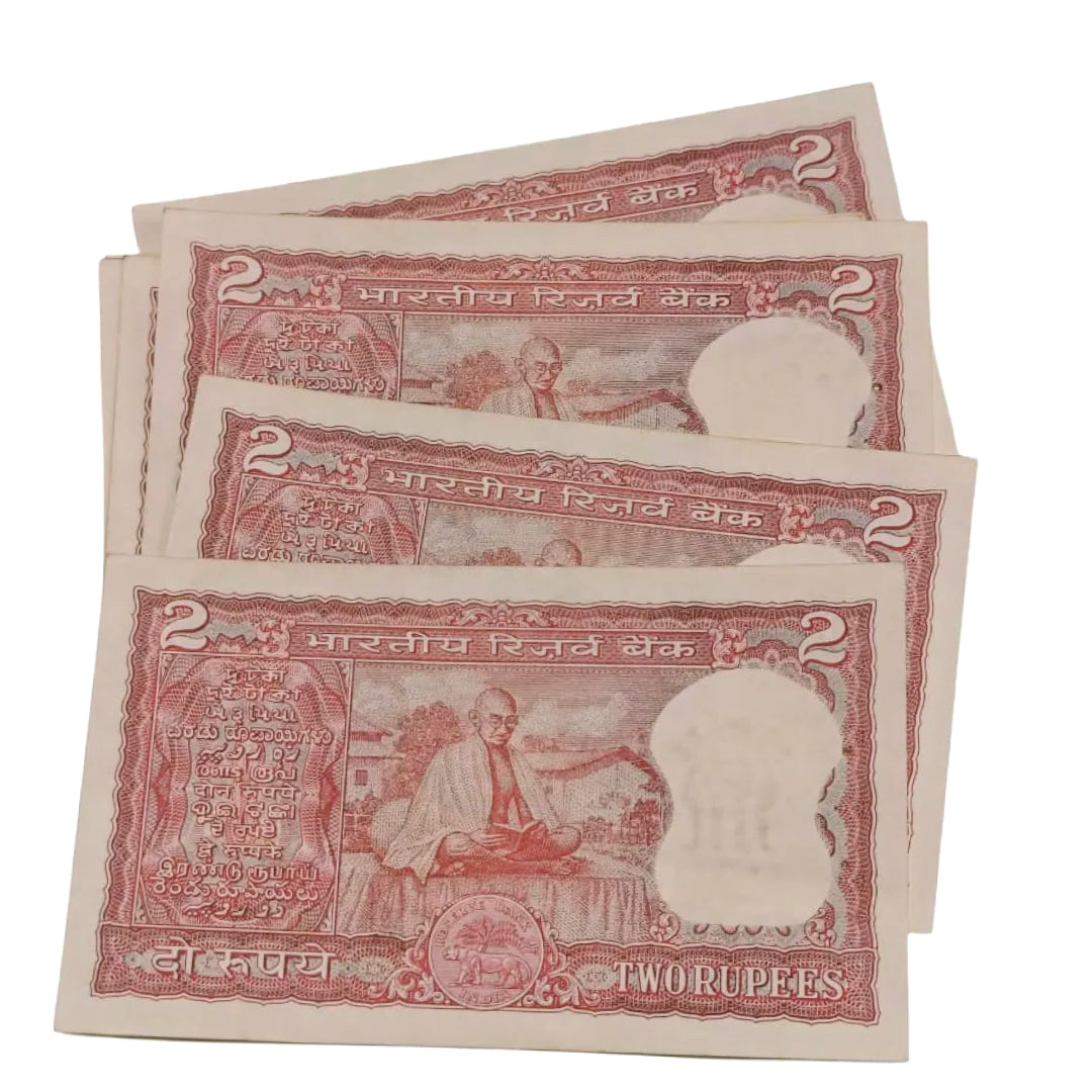 Rs 2 old gandhi issue note pink colour BN Adakaar Each note price 1100 - Collection Bazzar