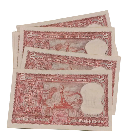 Rs 2 old gandhi issue note pink colour BN Adakaar Each note price 1100 - Collection Bazzar