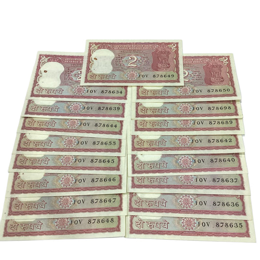 Rs 2 red tiger issue middle 786 notes governor manmohan singh rare collectible - Collection Bazzar