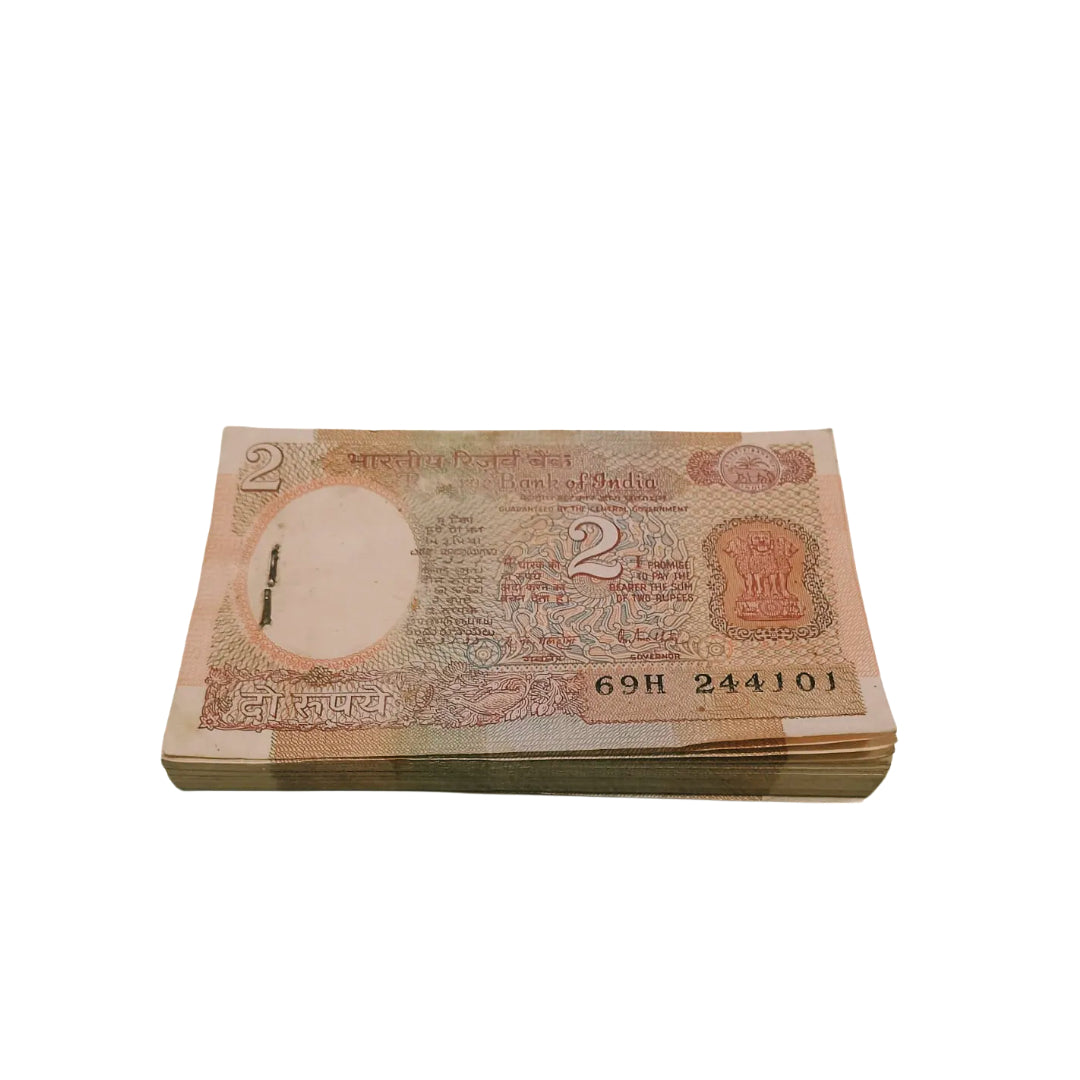 Rs 2 satelite serial pkt 244101 with ending 108 holy no. governor r n malhotra rare collectible - Collection Bazzar