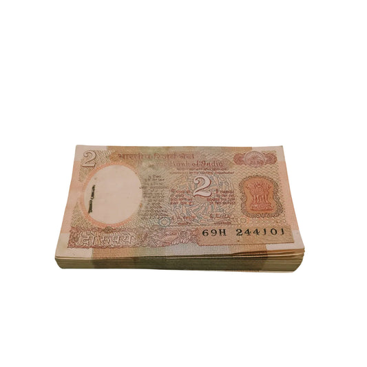 Rs 2 satelite serial pkt 244101 with ending 108 holy no. governor r n malhotra rare collectible - Collection Bazzar