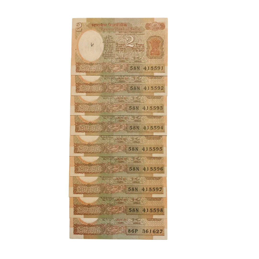 Rs 2 sattelite lot each note 150 rare  governor amitabh ghosh collectible - Collection Bazzar