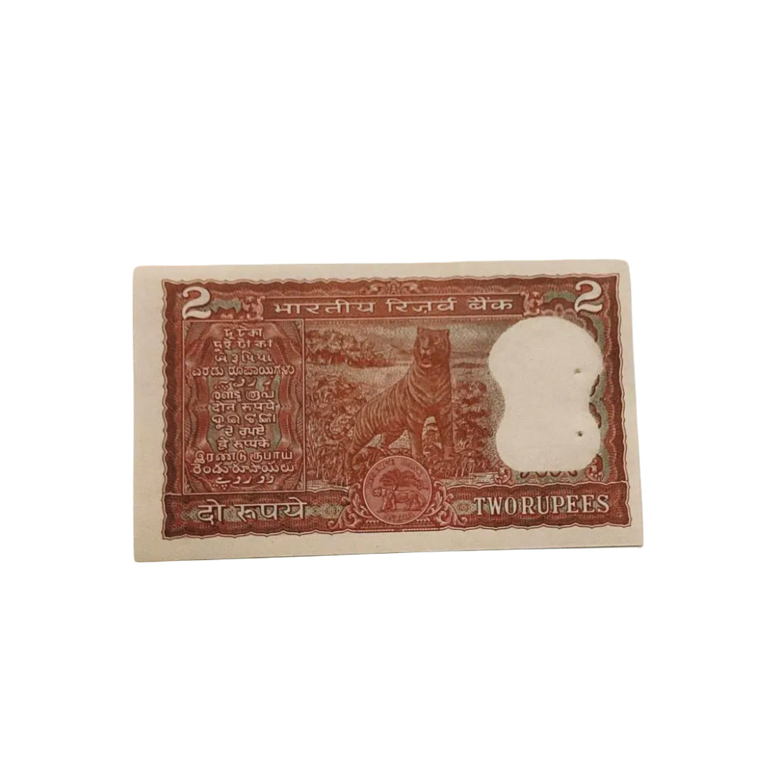 Rs 2 tiger issue 131365 ending 365 days in a year gov I G patel rare collectible - Collection Bazzar