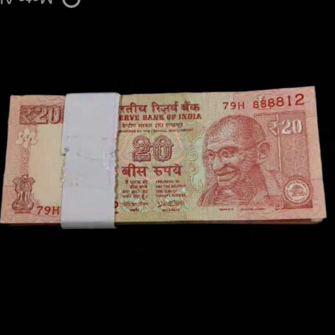 Rs 20 Fancy Telescopic Packet 88 Notes  Four Times 8 - Collection Bazzar