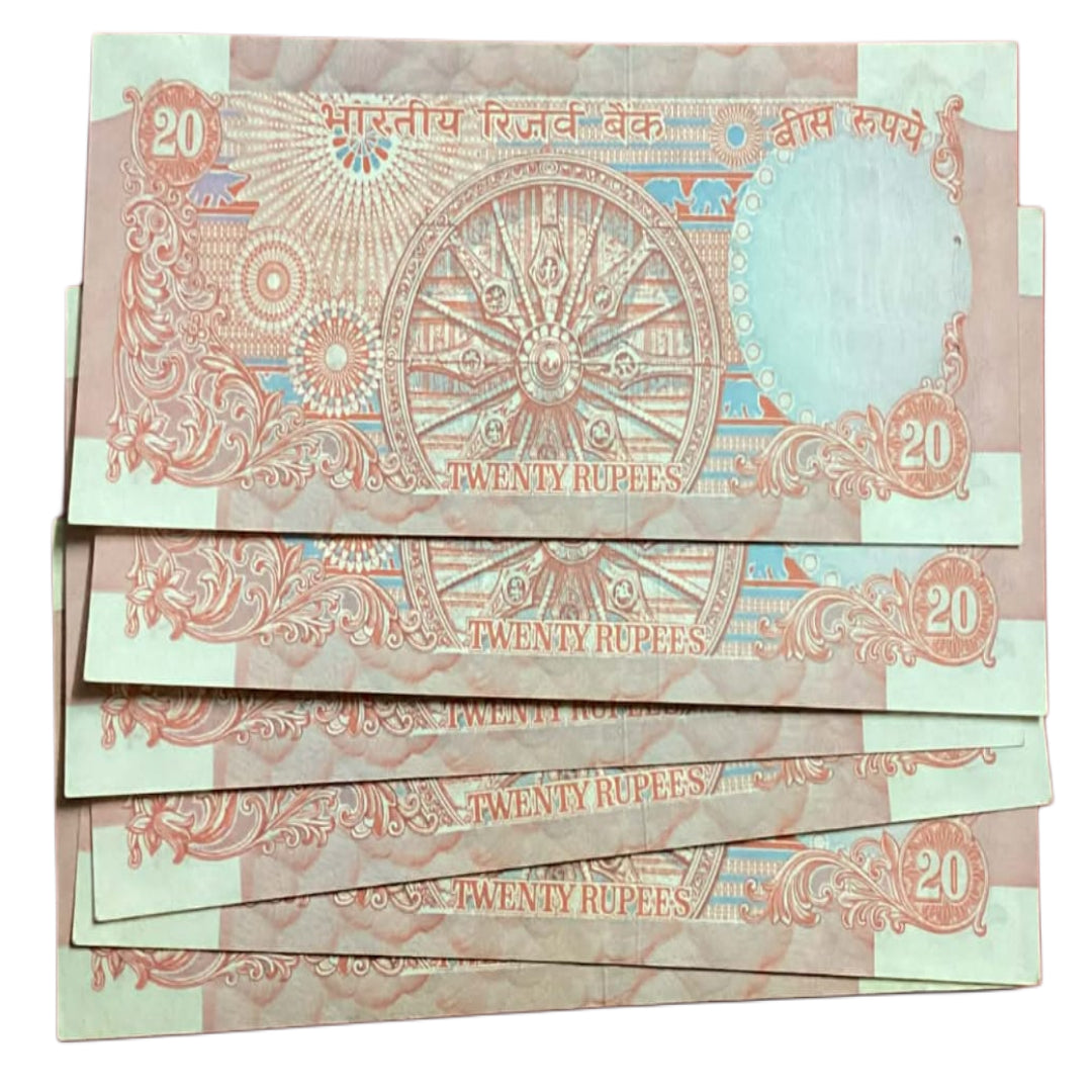 Buy Rs 20 Konark issue Rare and vintage K R Puri Each note price 425/- - Collection Bazzar