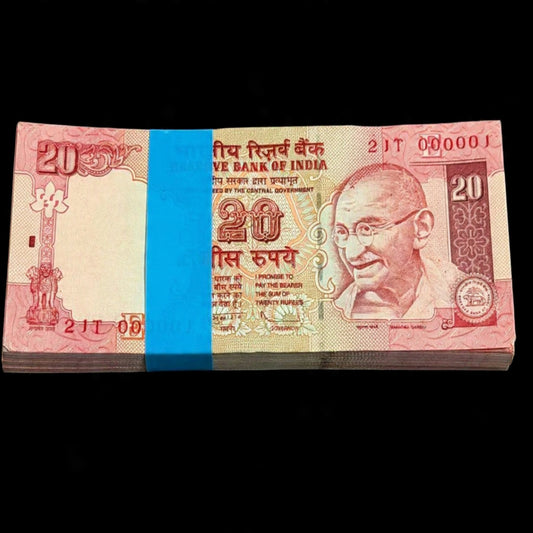 Rs 20 Lower Number 000001 Prefix 21 T Serial Packet Series Old Design d Subbarao - Collection Bazzar