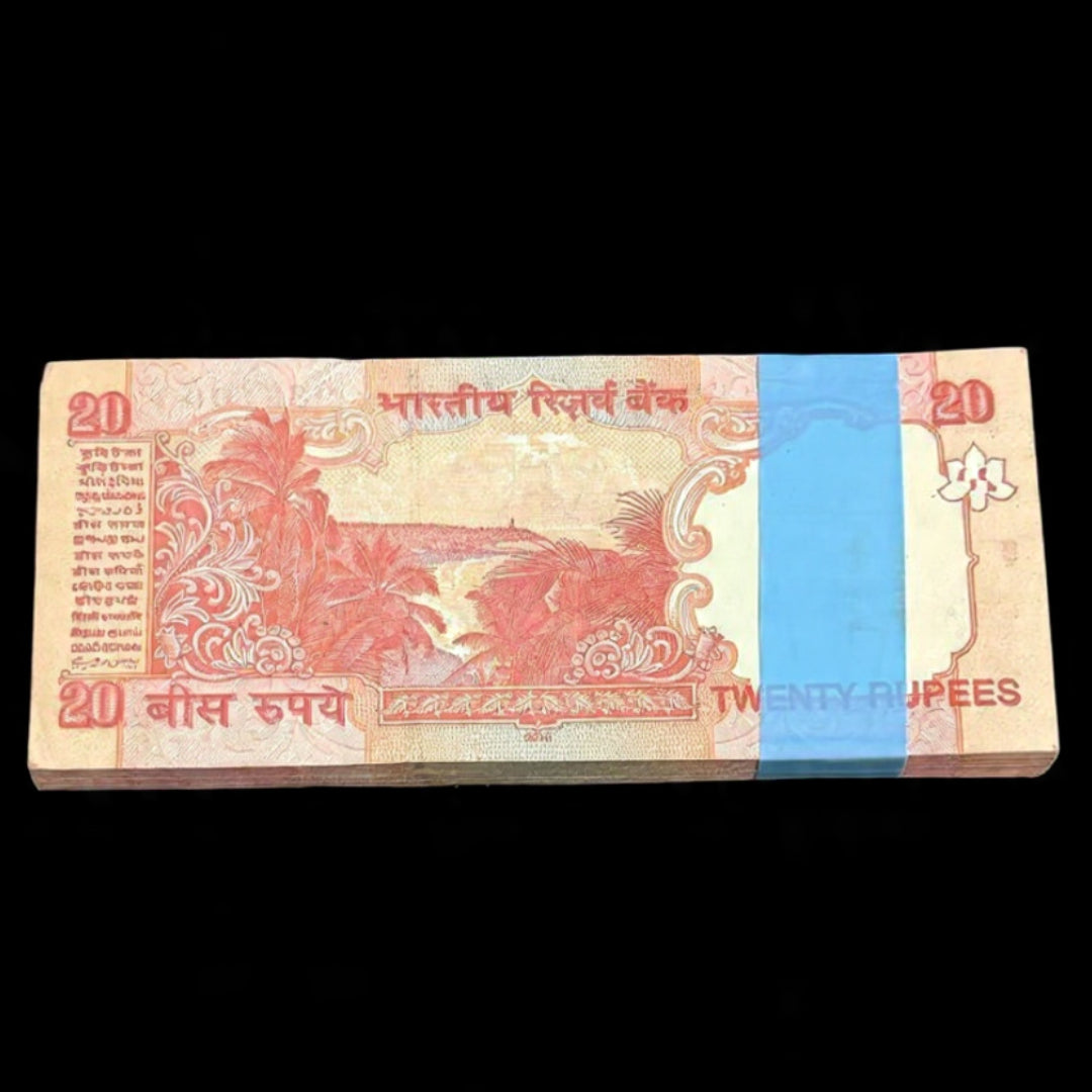 Rs 20 Lower Number Prefix 23 S  000001 Serial Packet Old Design d Subbarao - Collection Bazzar