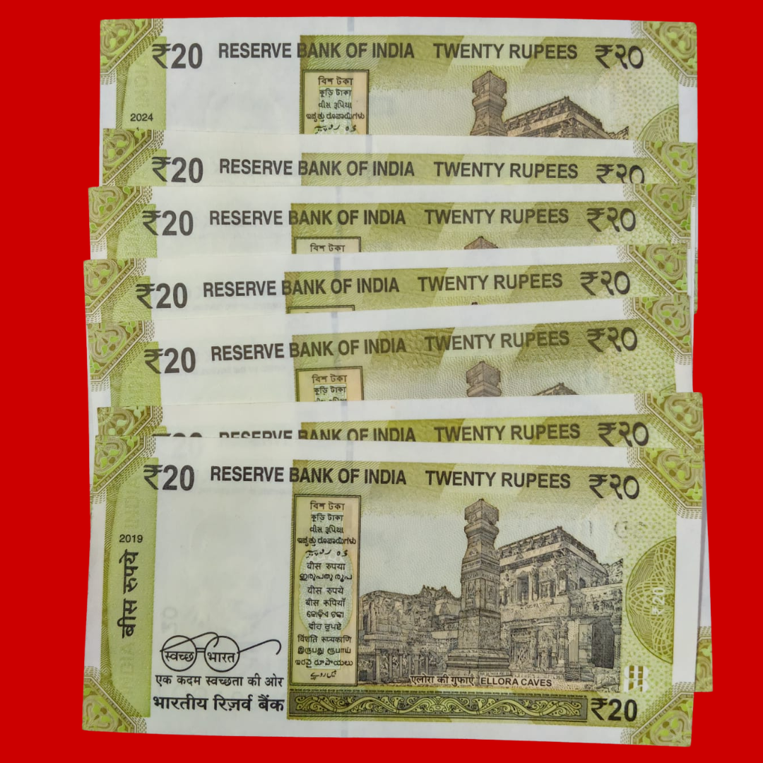 Rs 20 Note 801801 Doubling 108 Holy Number Each Note Price Collectible - Collection Bazzar