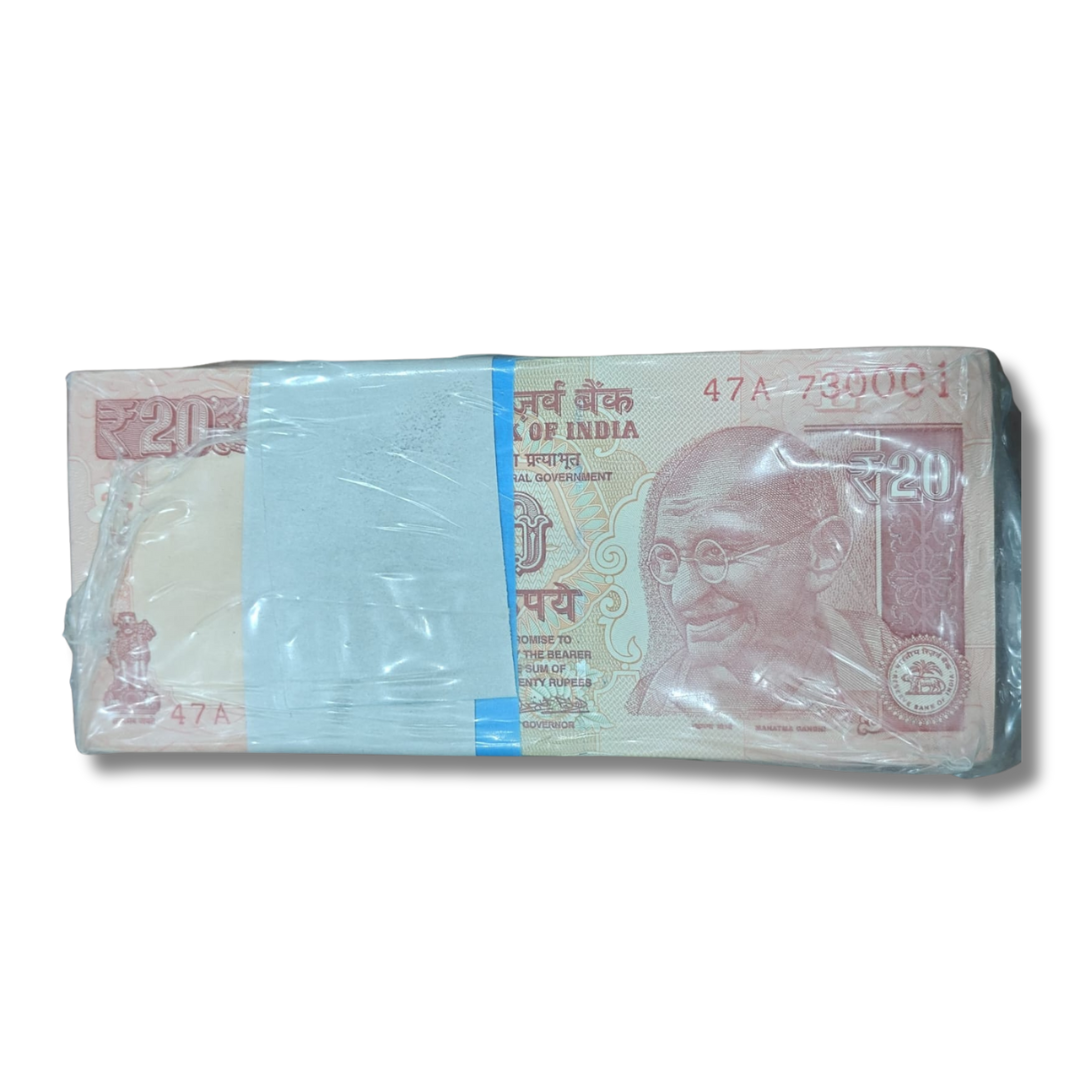 Rs 20 old telescopic rim 730001 unc condition - Collection Bazzar