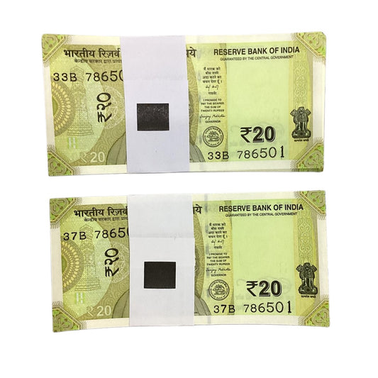 20 Note Packet (100 Notes) – Consecutive Serial Series 786501 | Rare Indian Currency each packet price mantion - Collection Bazzar