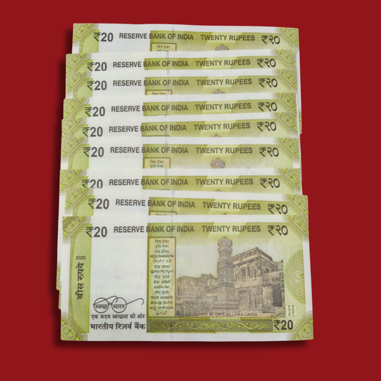 Rs 20 Star Set of 9 Notes 114392 - 114400 Sanjay Malhotra - Collection Bazzar
