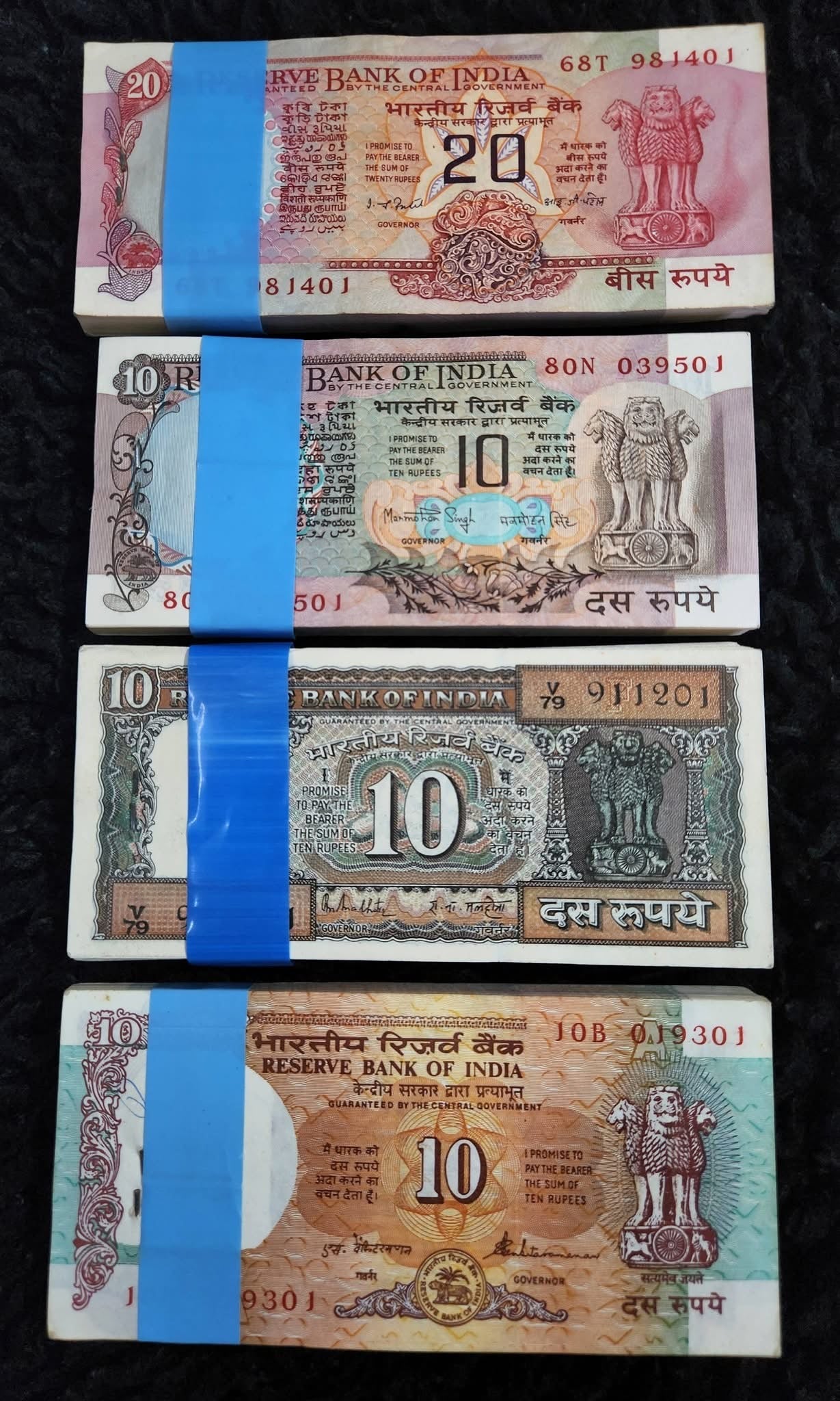 Rs 

(20) konark 10)peacock(10) BLACK BOAT  R.N. MALHOTRA (10) SHALIMAR VENKATRAMAN  total 4 pack  rare - Collection Bazzar