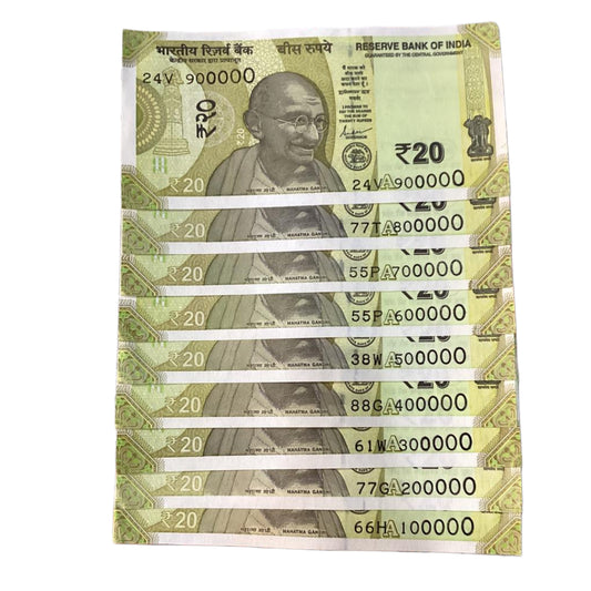 Rs 20 lakha number set 100000-900000 governor shaktikant das rare collectible - Collection Bazzar
