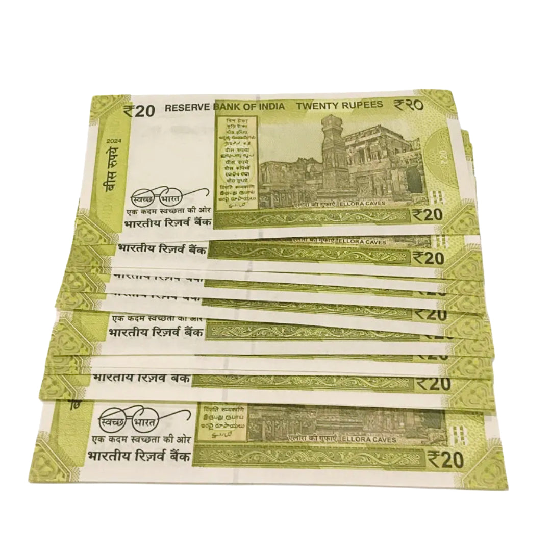 Rs 20 new doubling number 11 notes lot excellent for collection - Collection Bazzar