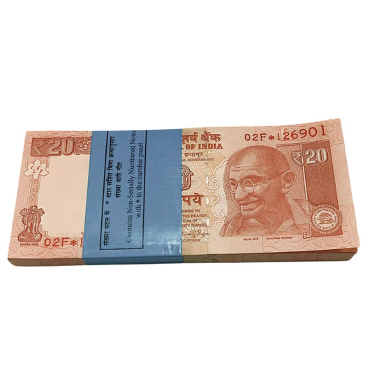 Rs 20 old serial star packet 126901 Raghu ram rajan 02F prefix unc - Collection Bazzar